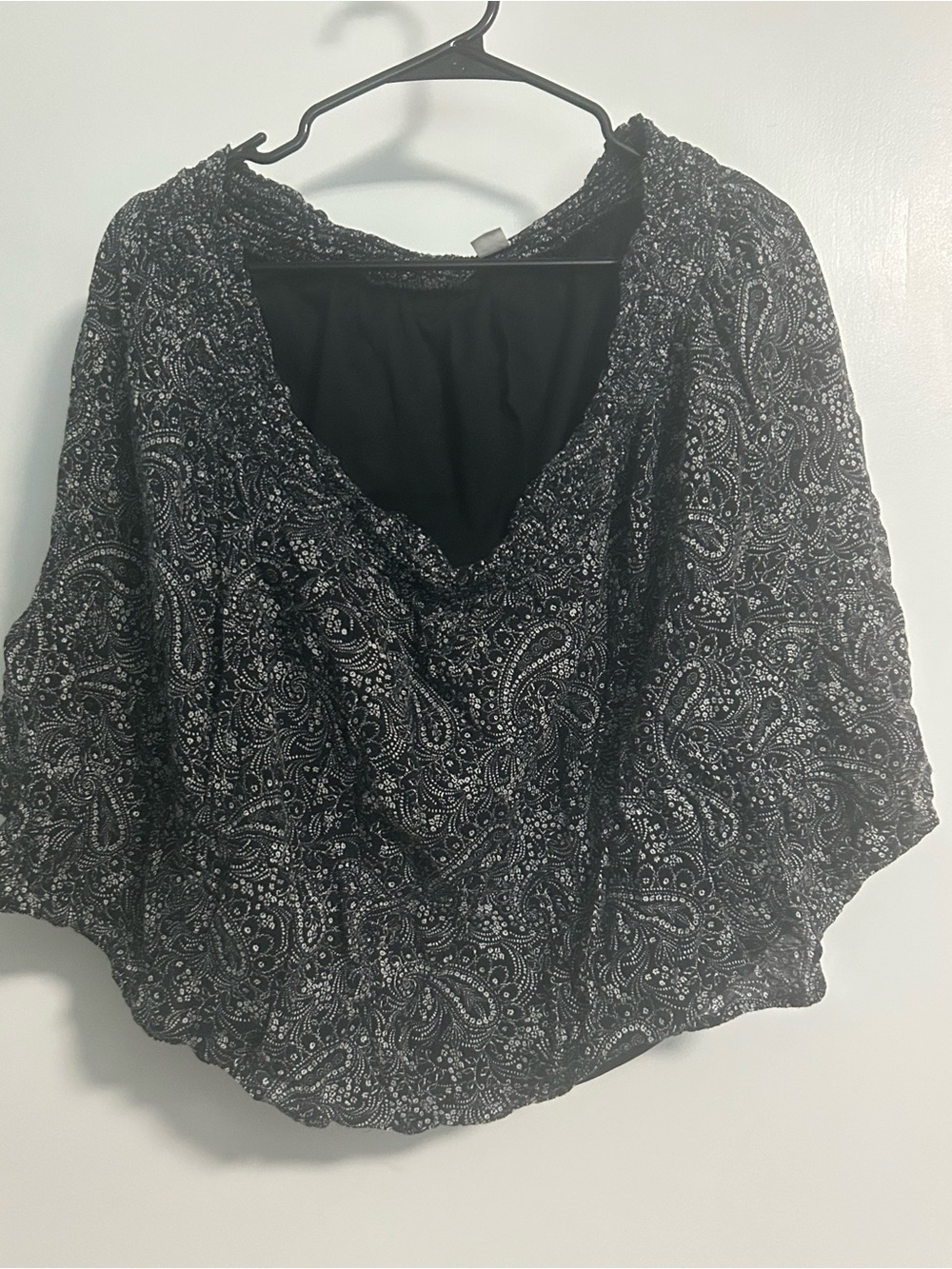 Old Navy Black Paisley Skirt